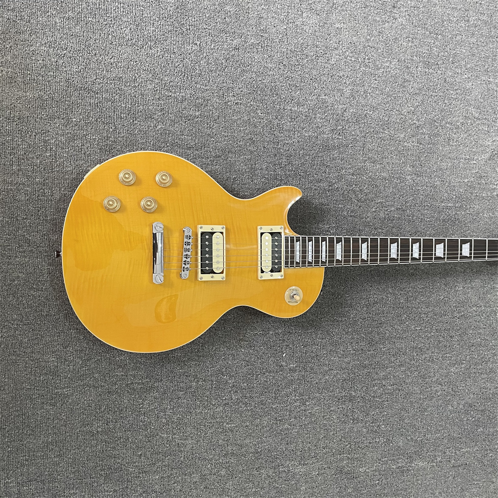 

In stock -OEM standard 1959 R9 LP electric guitar, mahogany body, fiamed mapie wood top guitar