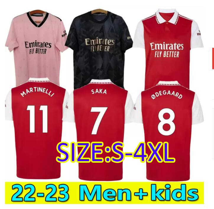 

siz S-4XL 22 23 PEPE SAKA jerseys Fans Player version Gunners ODEGAARD THOMAS WILLIAN NICOLAS TIERNEY SMITH ROWE ARSen 2022 2023 soccer football shirt Men Kids kit, 22-23 third