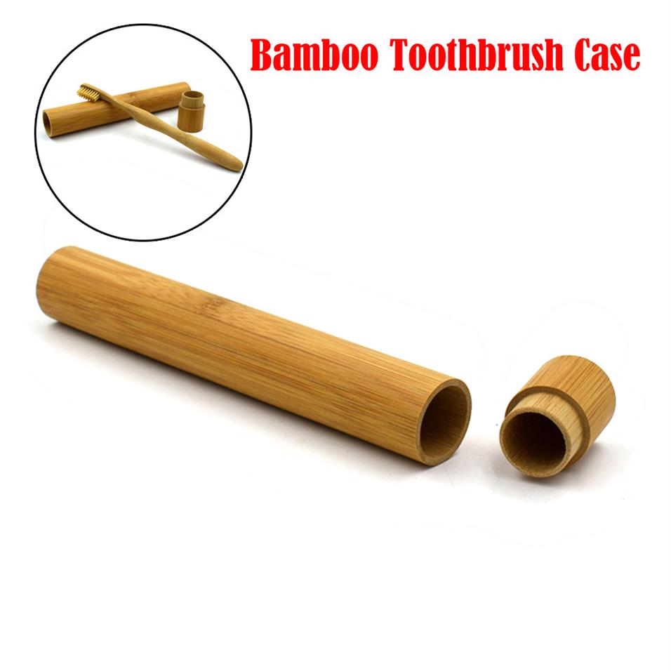 

#L5 Eco-Friendly Travel Case Hand Made 21cm Bamboo Toothbrush Tube Portable Travel Packing Natural Bamboo Tube For Toothbrush269A