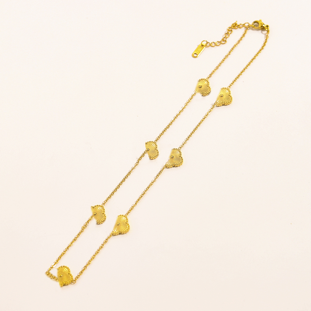 

New Style Europe America Fashion Womens Design Necklace 18K Gold Plated Stainless Steel Necklaces Choker Chain Letter Pendant Wedding Jewelry ZG1700
