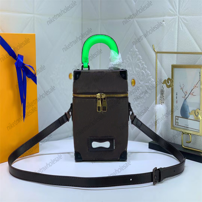 

High Quality Vertical Box Trunk N°7 Shoulder Bag Canvas N°7 Leather Crossbody Messenger M59664, ##