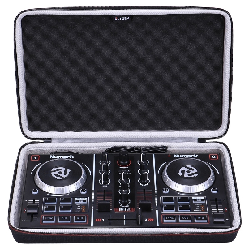 

LTGEM EVA Hard Case for Numark Party Mix | Starter DJ Controller - Travel Protective Carrying Storage Bag 220509, Sky blue