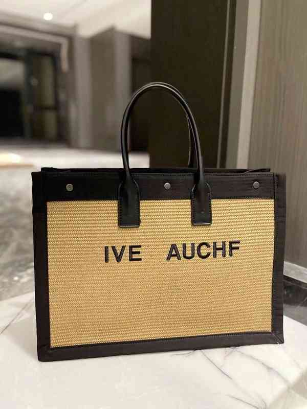 

Fashion Trend Women Handbag Gauche Tote Shopping Bag Top Linen Large Beach Bags Designer Travel Crossbody Shoulder Satchel Wallet G220621, Black(38*36)