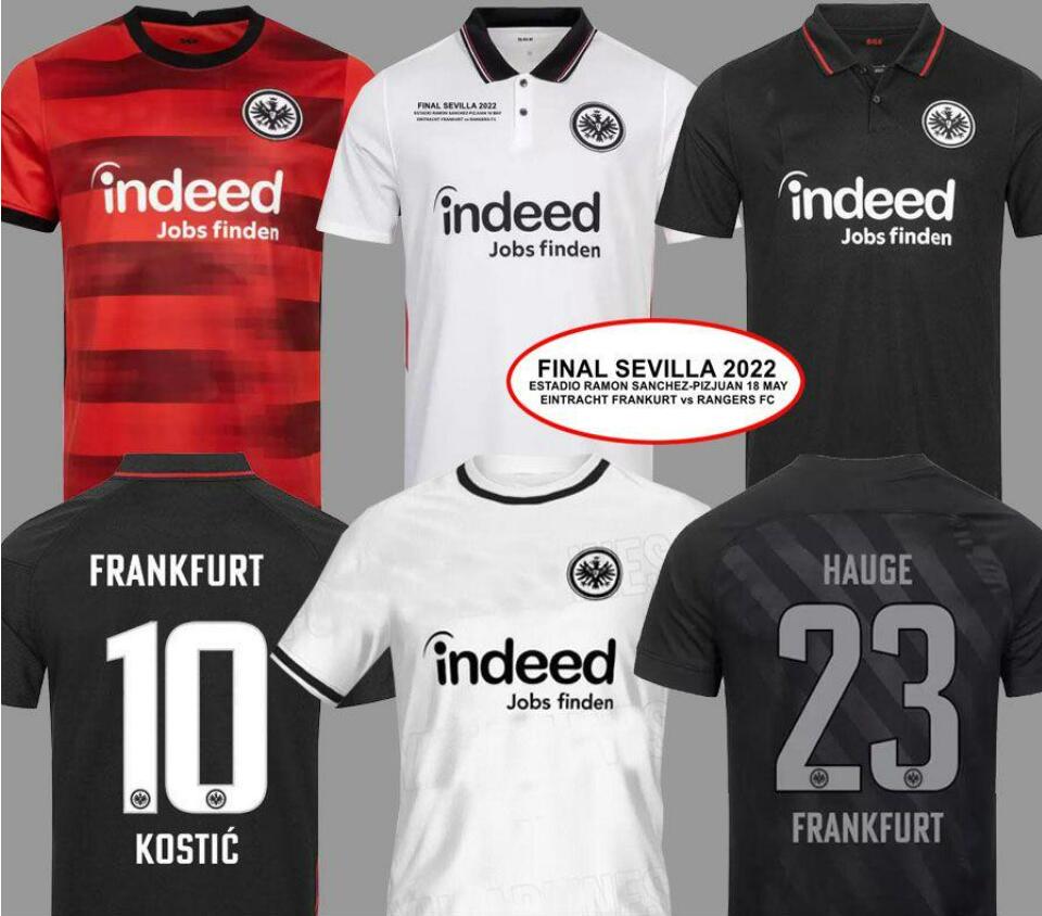 

21 22 23 Eintracht Frankfurt soccer jersey cup league final BUDAPEST 2021 2022 2023 SOW Borre KOSTIC HAUGE Younes football men kids kit KAMADA HINTEREGGER shirts, 22 23 final