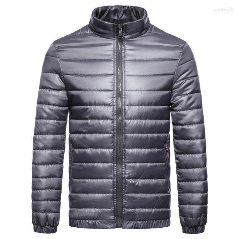 

Men's Down & Parkas Europe/US Size Ultralight Autumn Winter Jacket Men Waterproof Windproof Striped Solid Color Cotton Stra22, Black