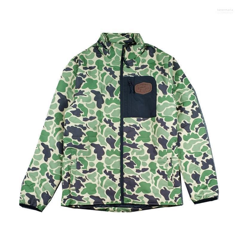 

Men' Down & Parkas Camouflage Quilted Zip Winter Jacket1 Kare22, As pic