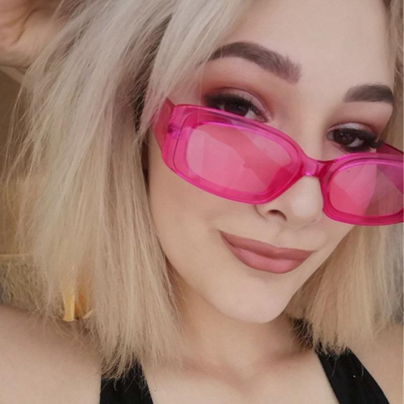 

Sunglasses Small Rectangle Women Trendy Vintage Brand Designer Hip Hop Narrow Square Sun Glasses Female Eyewear GogglesSunglasses