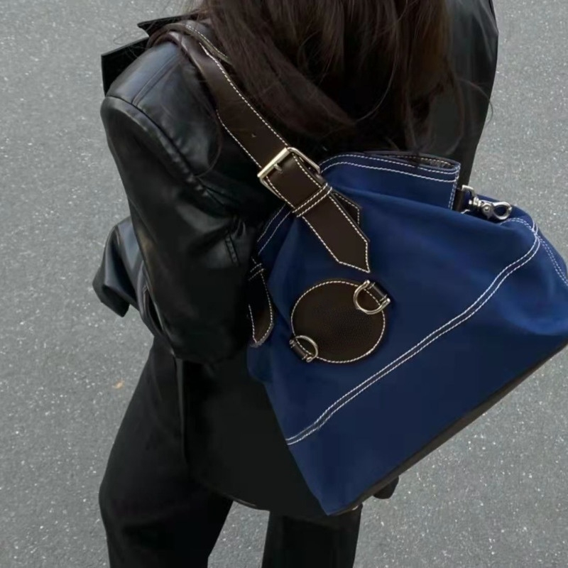 

designer bag Saturn retro medieval totebag women's vivi22enne new large capacity commuter canvas shoulder bags fashion punk travel handbag, Blue