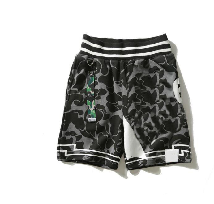 

Mens Short Pants Casual shark camouflage Letter-printed trousers with loose loops and hip-hop ape Short's top Mens Womens Designers fitness shorts, Champagne
