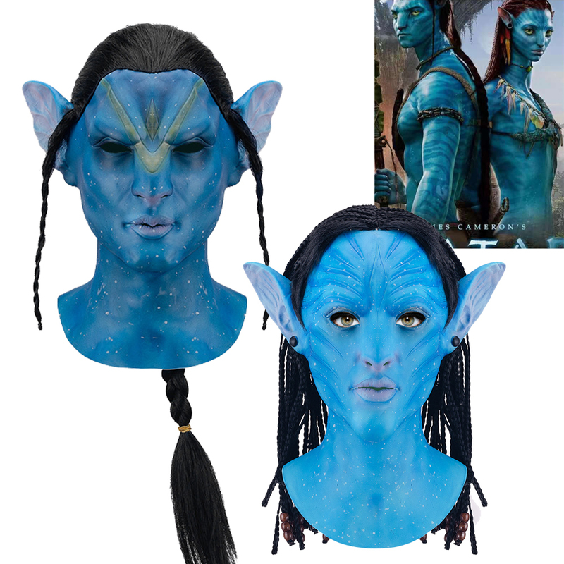 

Avatar Latex Mask Halloween Party Cosplay Adult Movie Avatar Mask Carnival Costume Party Props 220704