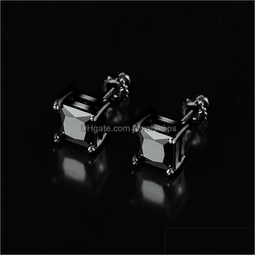 

Stud Vintage Female Small Crystal Stone Earrings Black Gold Color For Women Trendy Square Zircon Wedding Earringsstud Jewelshops Dhtwe