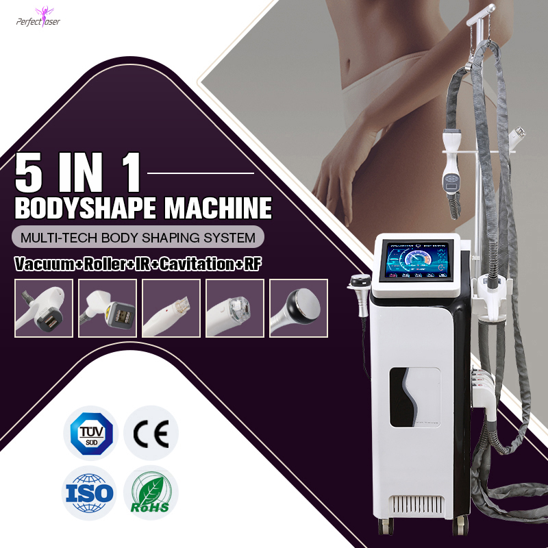 

5 IN 1 Bodyshape Equipment Roller Vaccum Cavitation Postpartum Recovery RF Tighten Skin Body Shaping Machine