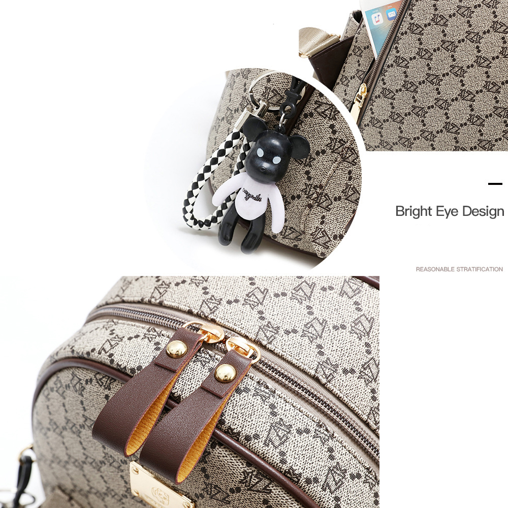 

Fashion Print Pattern Rucksack Classic High Quality Backpack School Luxury Mini Backpack Women Designer Leather Bolsas, Col 1