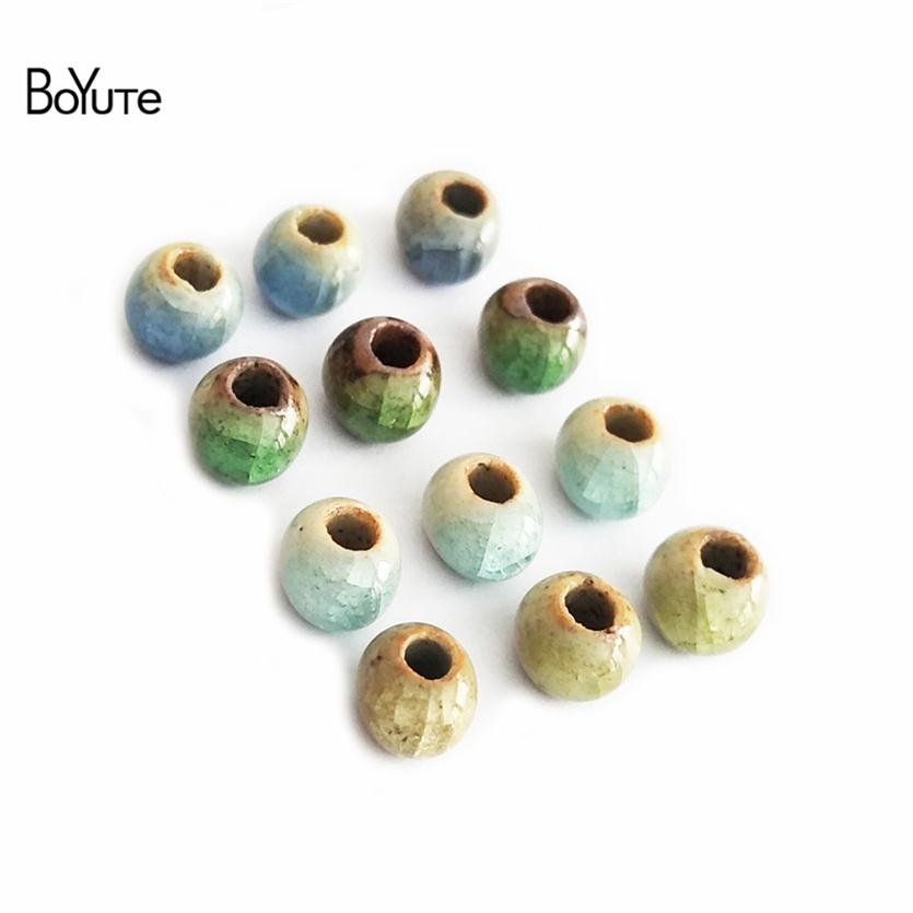 

BoYuTe 100Pcs 6MM Ceramic Beads Handmade Materials Diy Beads Porcelain Ceramic Jewelry Beads for Jewelry Making215i