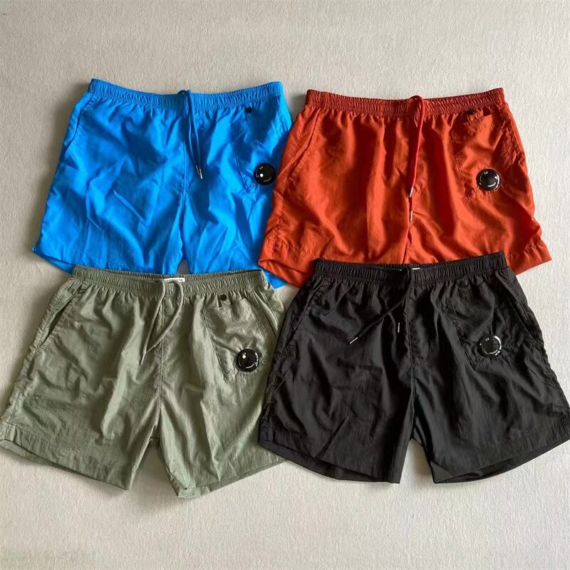 

4 Colors One Lens Glasses Shorts Pants Casual Nylon Trousers With Loose Loops Outdoor Jogging Sports Short Tracksuit Black Blue, Army green