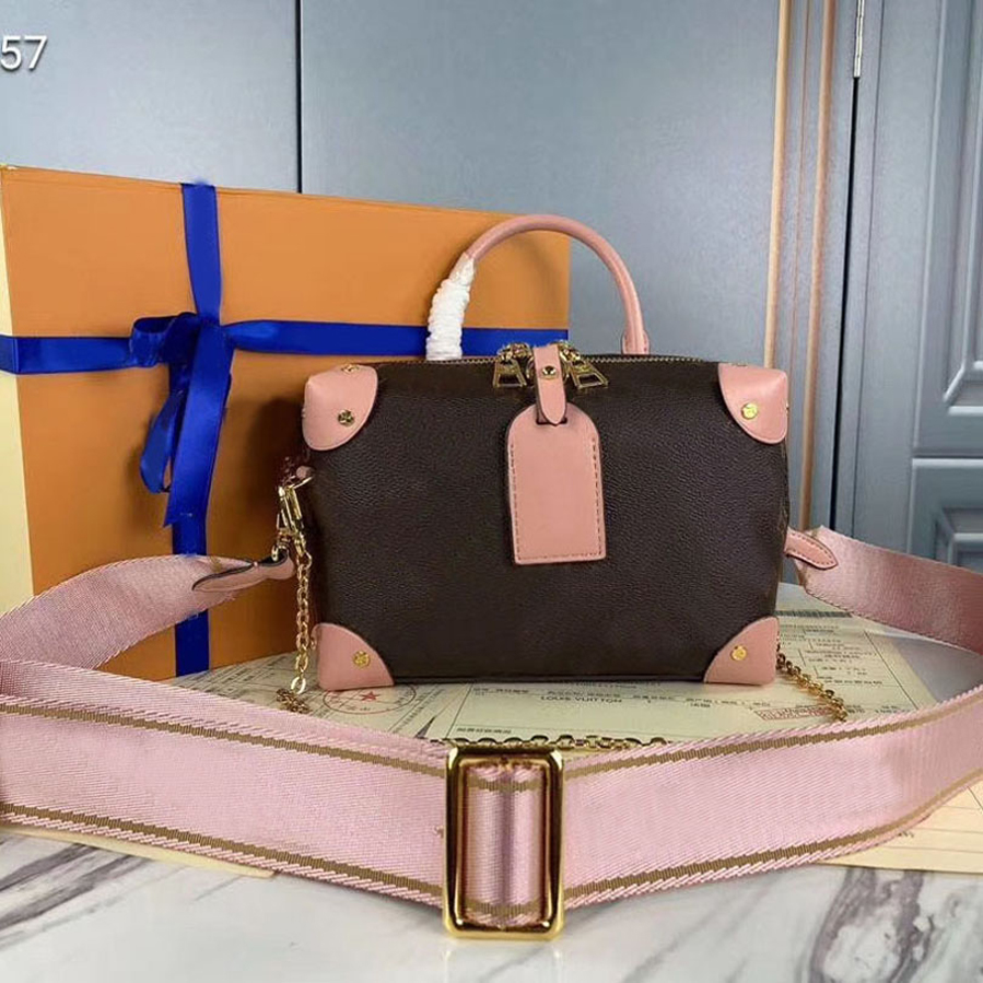 

PETITE MALLE SOUPLE handbags women chain bag designers purses womens totes embroidery shoulderstrap removable shoulder bags M45571 M45531, Blacks