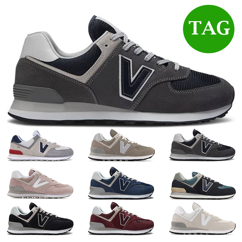 

2022 designer Luxurys 574 Casual shoes for men womens black cloud white Dark Navy Marred Blue Burgundy mens sports sneakers trainers