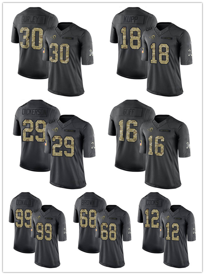 

Los Angeles''Rams''MEN WOMEN YOUTH Cooper Kupp Matthew Stafford Aaron Donald Limited Jersey Football Black 2016 Salute to Service