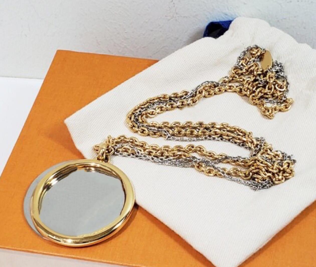 

Fashion Luxury Men Woman Charm Long Pendant Necklaces Jewelry Letter Gold and Silver Two-color Chain Pendants 435