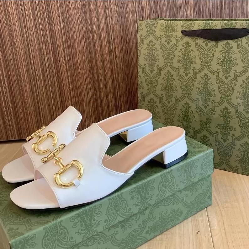 

Designer Womens High Heels Sandals Slippers Slide Luxury Flat Flip Flops Platform Embroidery Rubber Leather Women Shoes Dress Shoes 35-42
