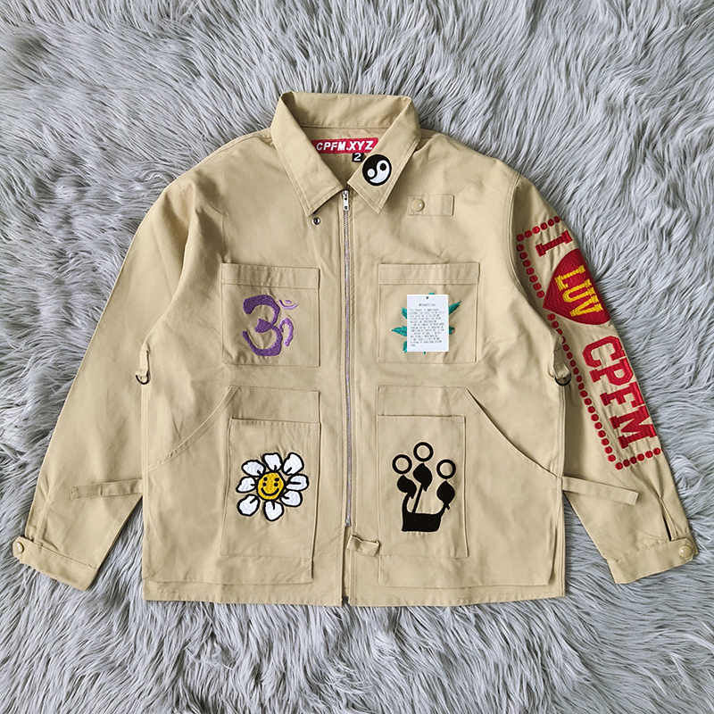 

Outdoor Men Women Coats Cardigan Zipper Jacket Jackets Zipper Heavy Embroidered