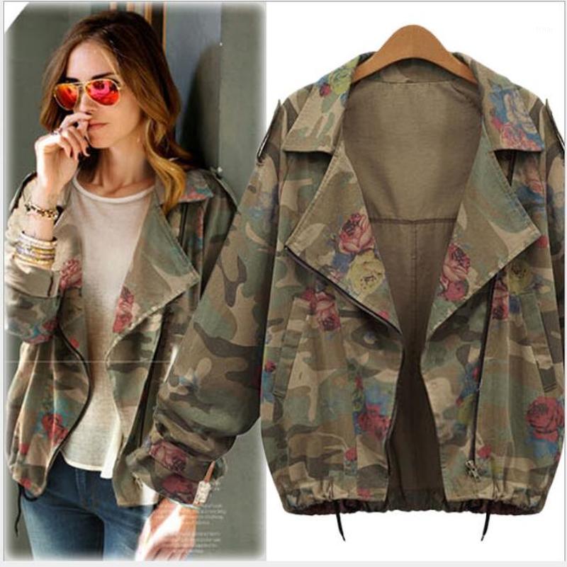 

Women's Jackets Autumn Spring Women Fancy Jacket Oversize Loose Casual Embroidery Patch Long Sleeve Washed Blue Female Lady Coat CL55, Multi