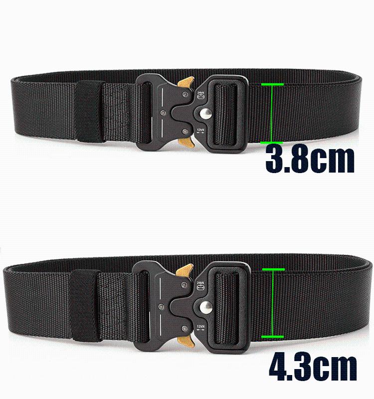 

Waist Support Tactical Belt Military Army Metal Buckle Heavy Duty Combat Outdoor Hunting Training Nylon 125/135CM Wide 3.8/4.3cmWaist WaistW, Army green 3.8cm