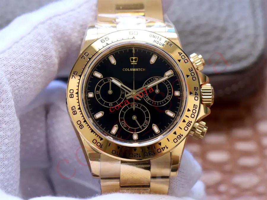 

top Edition chronography 12.4 TOP Quality Watch 40mm Cosmograph 116508 18K Gold Chronograph Working CAL.4130 Movement Automatic Mens Watches