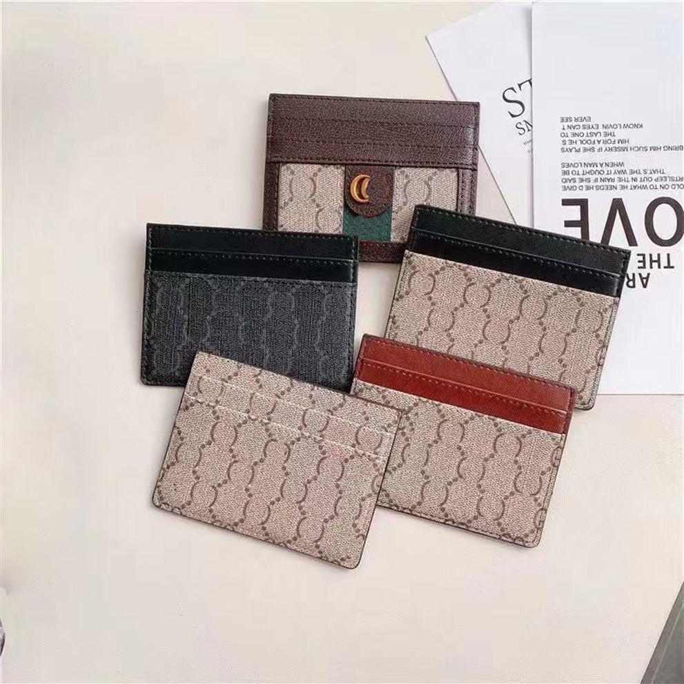 

While Designer Card Holder Men Women Bee Tiger Snake Cards Holders Black Lambskin Mini Wallets Coin purse pocket Interior Slot220s