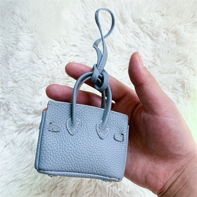 

Handbag Women's Leather Mini Charm For Purse Car Keychain Woman Luxury Designer Bag Accessories