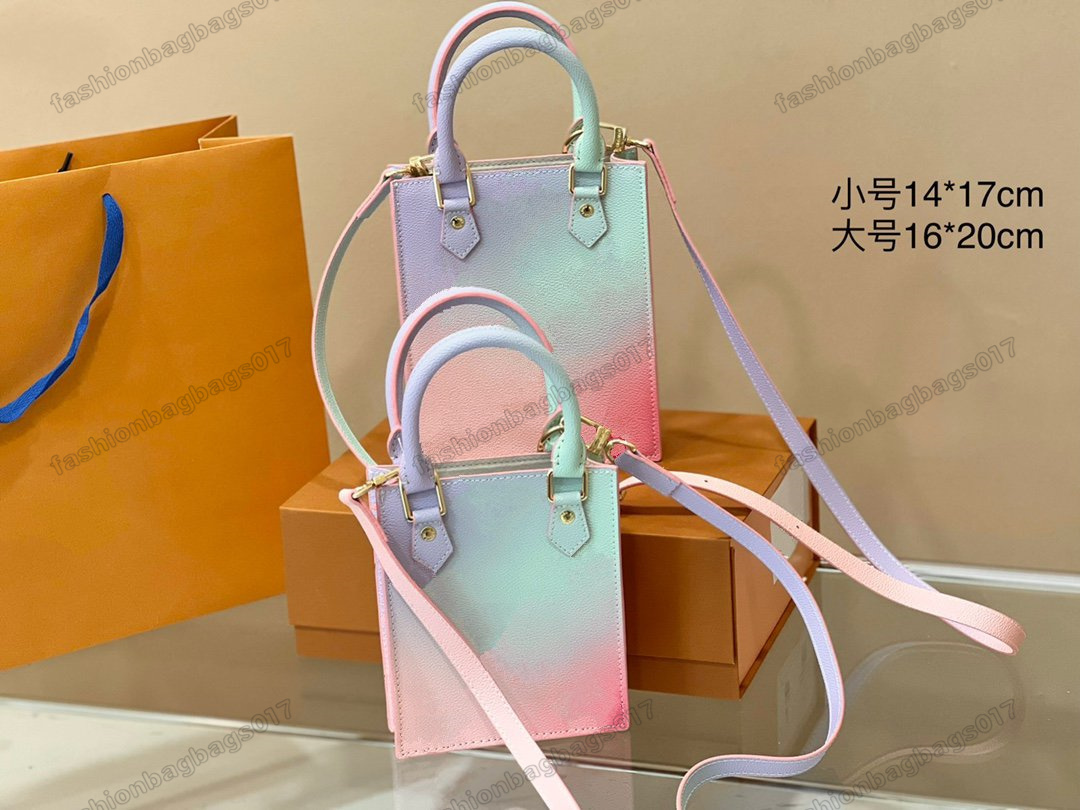 

PETIT SAC PLAT Mini Tote Spring In The City Stylish Women Handle Bag Oversized Monograms Pattern Sunrise Pastel Grained Leather Designers Luxurys Totes Shoulder Bag