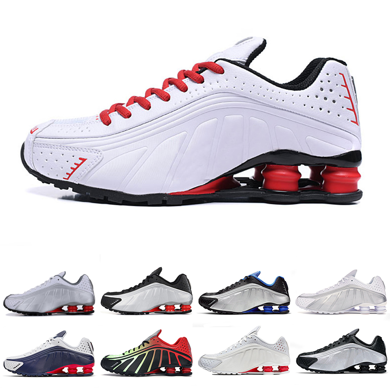 

men running shoes R4 Triple black white Comet Red metallic silver gold usa Racer blue Bred high qaulity mens trainers outdoor sports sneakers