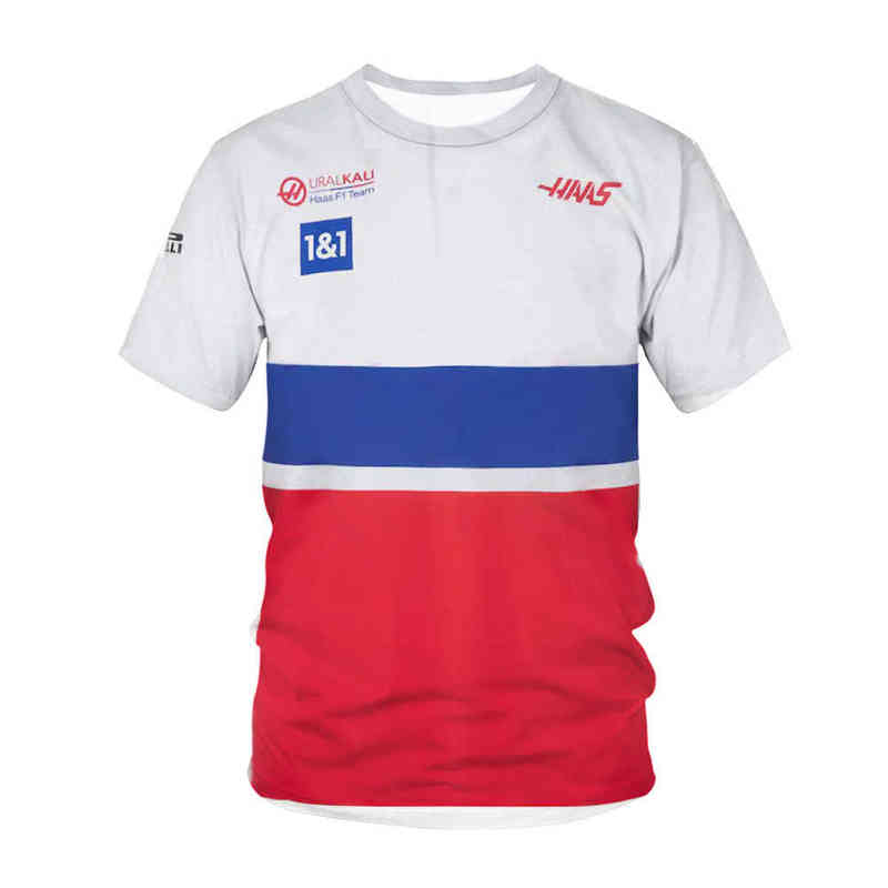 

2022 Men F1 Haas Team t Shirt Casual Fashion Harajuku High Quality Short Sleeve Brand Men's Athleisure