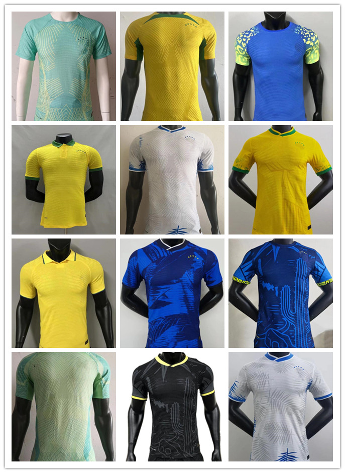 

2022 G.JESUS soccer jerseys player version VINICIUS JR. CASEMIRO P.COUTINHO T.SILVA football shirts PELE R9 RONALDINHO jersey national team training shirt 2XL