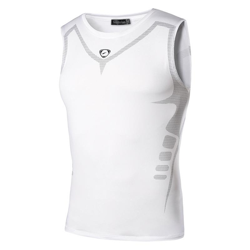 

jeansian Sport Tank Tops Tanktops Sleeveless Shirts Running Grym Workout Fitness Slim Compression LSL207 White2 220408, Lsl203white