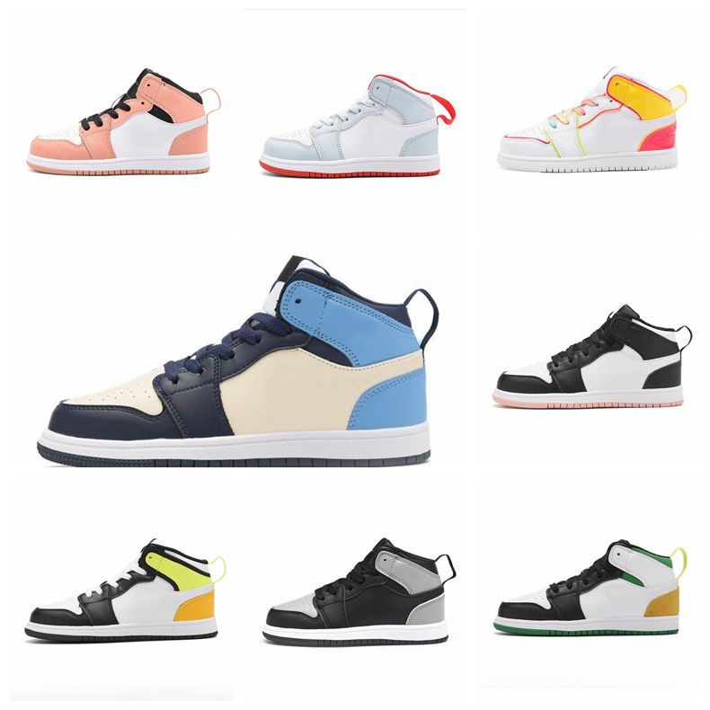 

Top qualuty Infant child Athletic TS Kids Basketball Shoes Dark Mocha Trainers Edge Glow Volt Gold High Light Smoke Grey Candy Multicolor Boy Girl Toddlers Sneakers, Shoes box