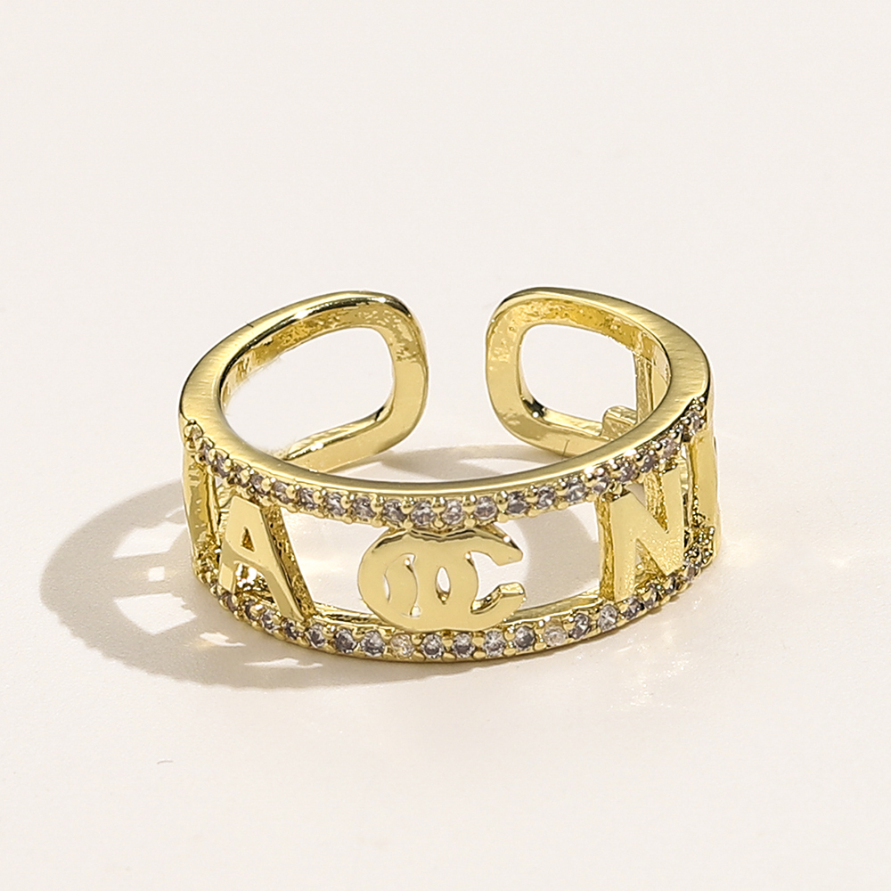 

New Style Designer Rings Women Crystal 18K Gold Plated Copper Finger Adjustable Ring For Womens Loves Party Wedding Gifts Wholesale ZG1506