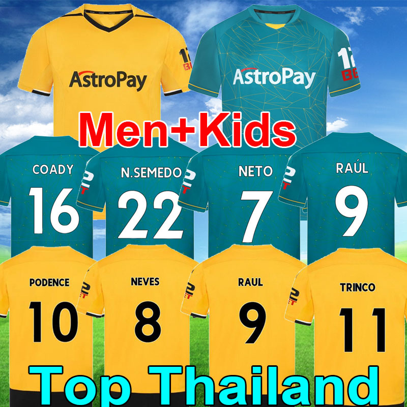

2022 2023 Wolves Soccer Jerseys ADAMA KILMAN SEMEDO RAUL NETO NEVES Wanderers J.OTTO PODENCE GIBBS Home Away Wolverhampton Football Shirts Men Kids Kits Uniform, 22 23 home