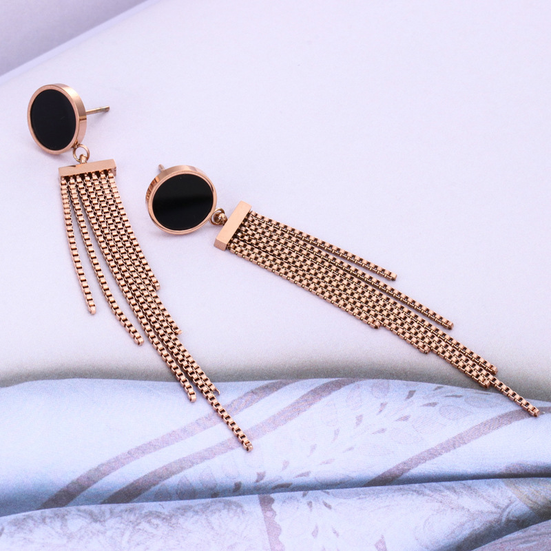 

High Quality Luxury Style Women Fashion Tassel Stud 316L Stainless Steel Love Gifts Designer Jewelry Engagement Earrings Wholesale