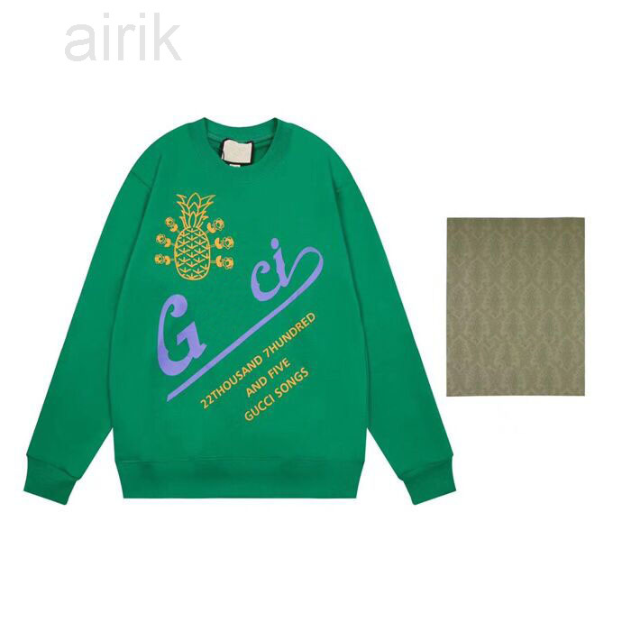 

Designer High Street Sweater 100% Cotton Fabric Versatile Beautys Couple Men's Women's Sweaters Men's Hoodie Sweatshirts 2XL/3XL, Green