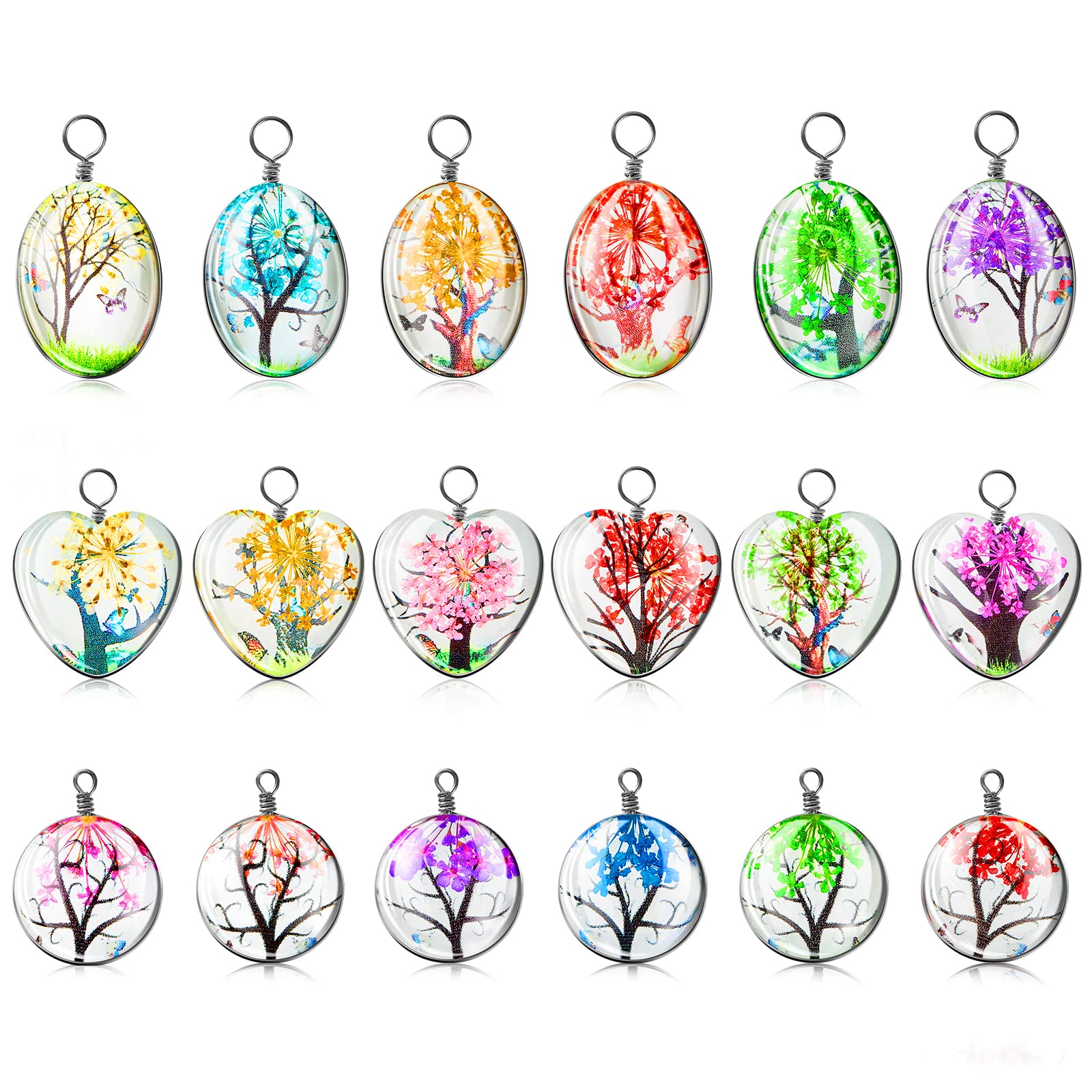 

Pendant Necklaces Dried Flower Tree Charms Mixed Colors Lacework Transparent Resin Plant Charm Pressed Glass Beads Water Drop For Diy amhHH