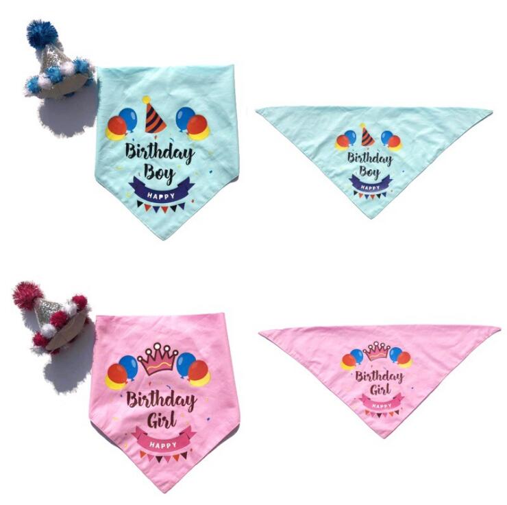 

Dog Apparel Dogs Birthday Party Supplies Pet Birthday Hat and Boy Doggy Birthday Bandana Set, Pink