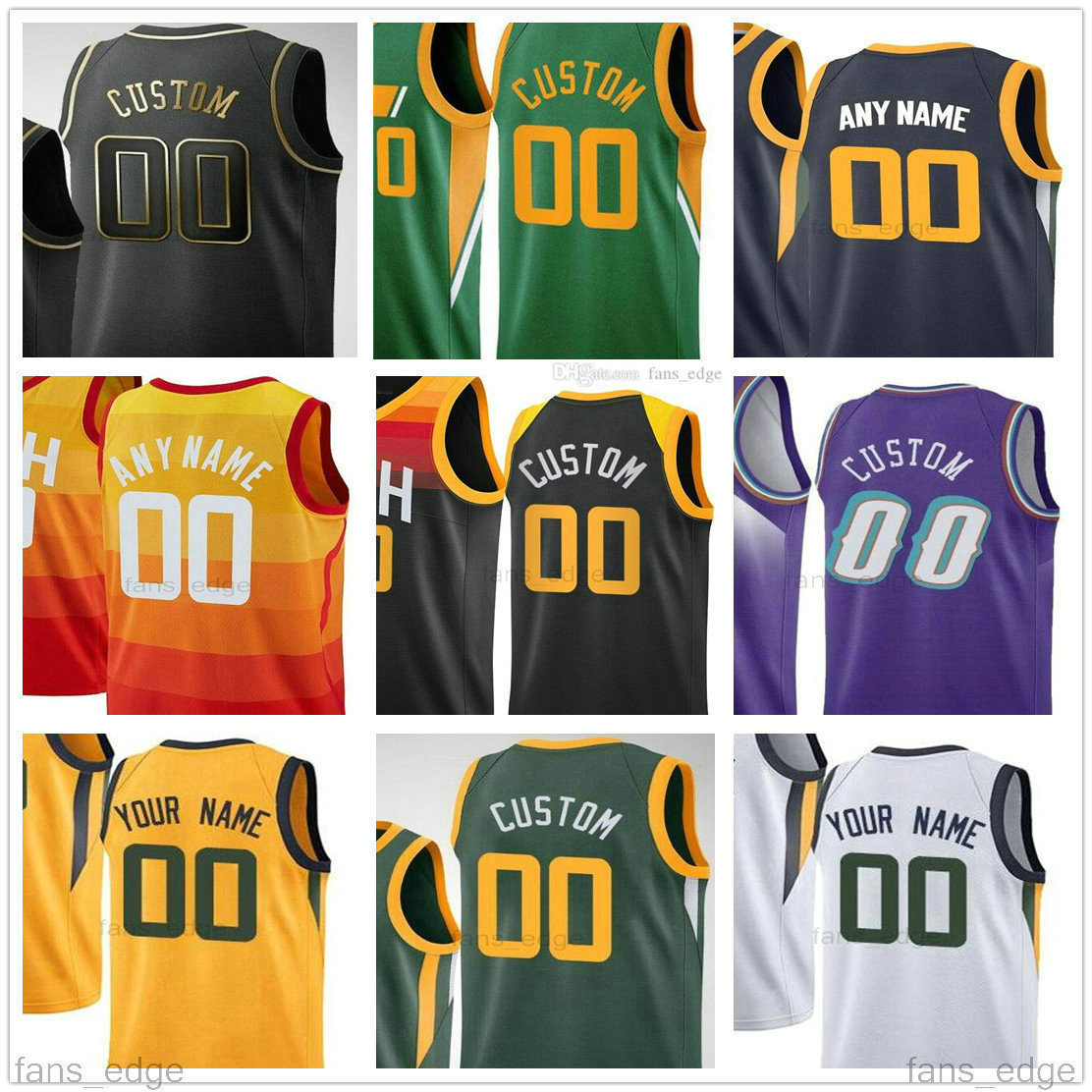 

2021 City 75th 2022 Edition Custom Printed Donovan 45 Mitchell Mike 10 Conley Rudy 27 Gobert Bojan 44 Bogdanovic 00 Clarkson Men Woman Kids Youth Basketball Jerseys, As picture