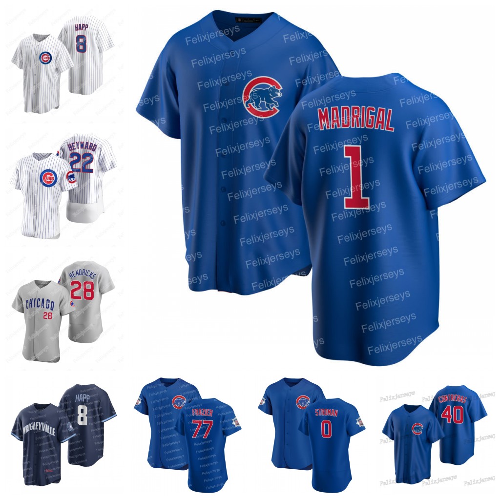

1 Nick Madrigal Cubs Jersey 27 Seiya Suzuki 8 Ian Happ 0 Marcus Stroman Clint Frazier Willson Contreras Patrick Wisdom David Bote Jason Heyward Andrelton Simmons, Womens s-xxl grey