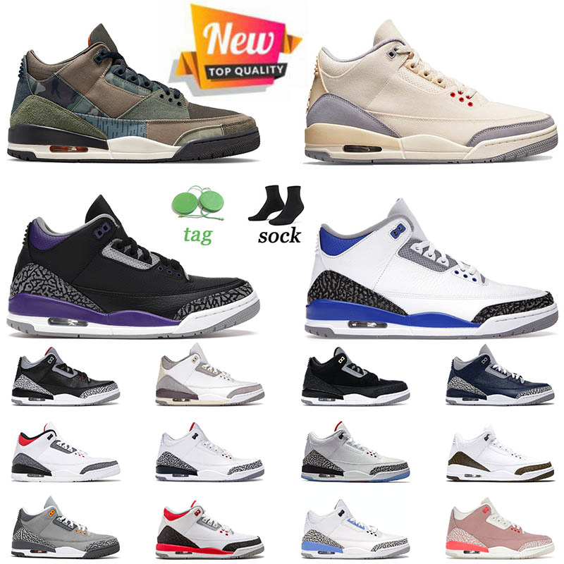 

3 3s III Jumpman Basketball Shoes Fashion International Flight Blue Cement Laser Orange Katrina Patchwork Tinker NRG Muslin Womens Mens Sneakers Trainers, D7 2020 unc