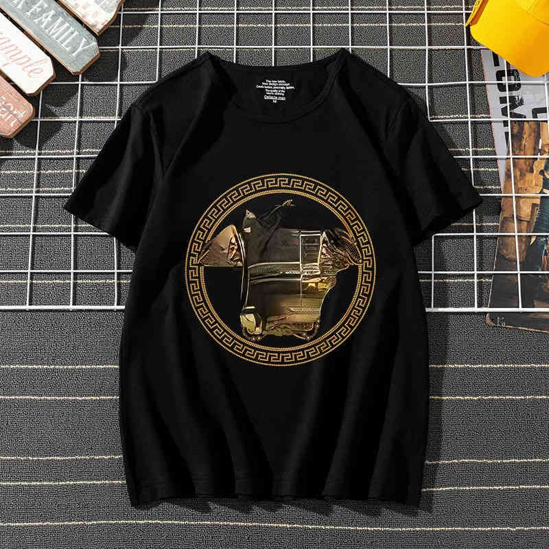 Designer New Short Sleeved T-shirt Men's Large Summer Lovers Fashion Men's Tee White T Medusa Shirt For Hip Hop Clothing Brand Sport 00