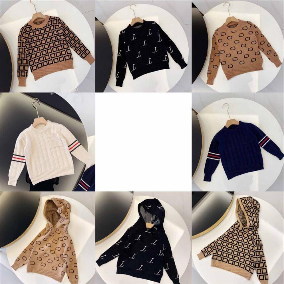 

Kids Fashion Sweaters Boys Girls Unisex Baby Pullover Autumn Winter Sweatshirts Children Keep Warm Letter Printed Sweater Jumper C211V, Fbrown2