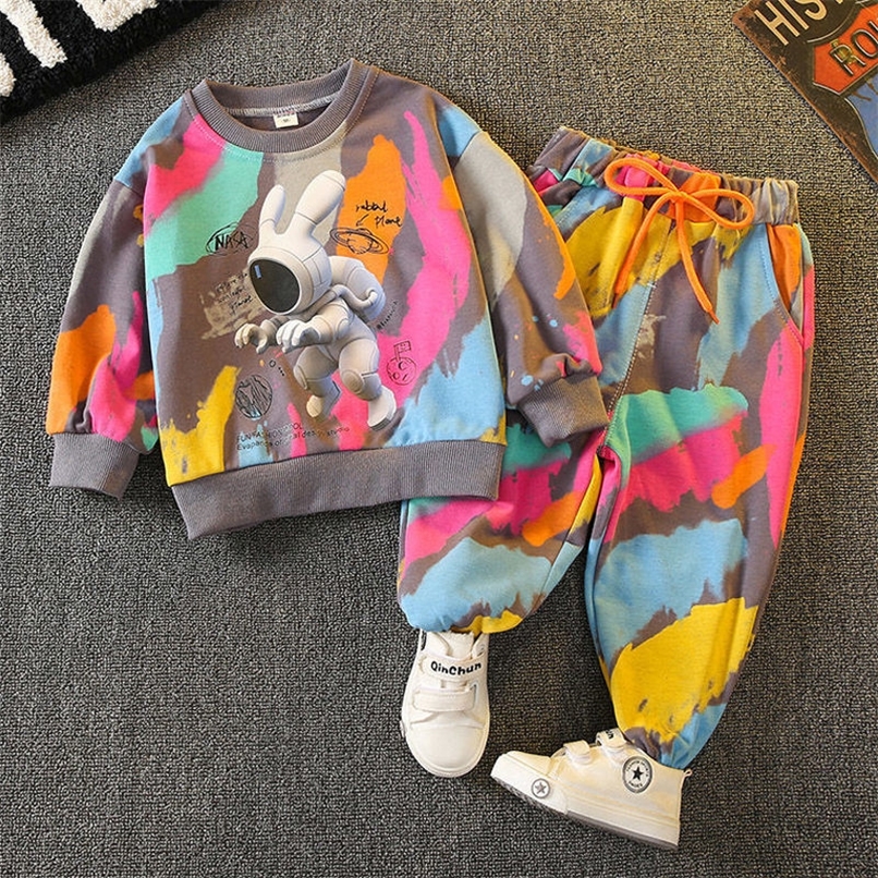

Boys and girls sweater suits spring autumn models medium large children s fried street tops thin fashion 220614, Mixed