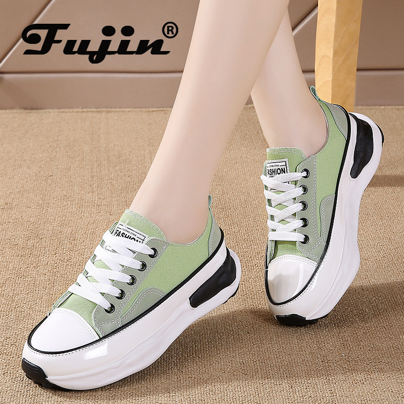 

Platform Comfy Breathable Leisure Breathable Shoes Spring Autumn 4cm Women Casual Shoes Za Fashion Shoes Chunky Sneakers, Black