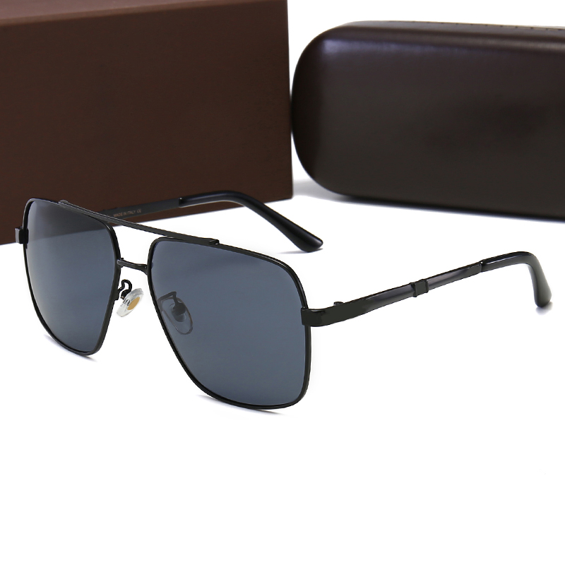 Lunettes de soleil des hommes et des femmes avec le métal logo Mode Marque Femme Full Cadre UV400 Lentilles De Grand Luxe Square Prestige Top Qua